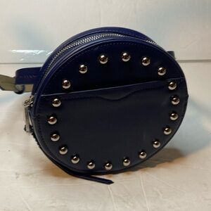 Rebecca Minkoff navy blue round belt bag size small